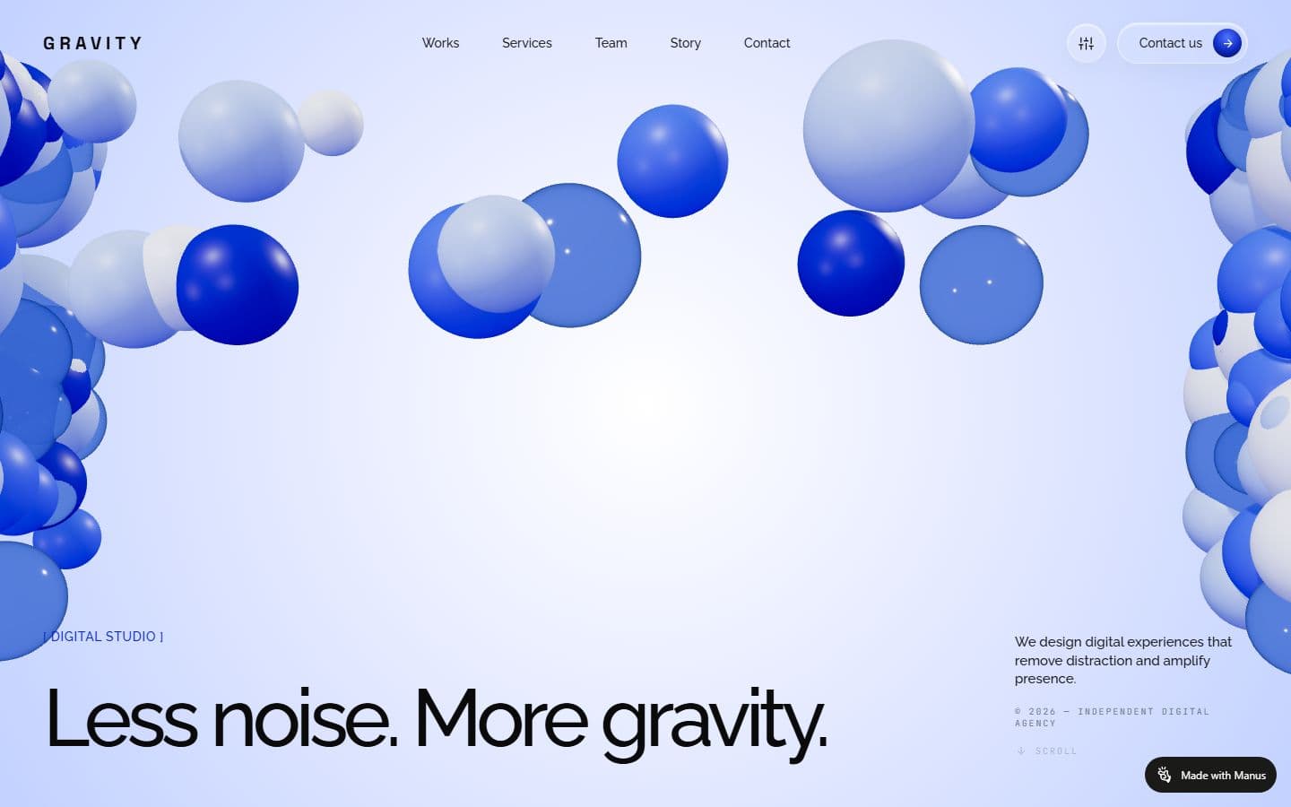 Preview of the Gravity website