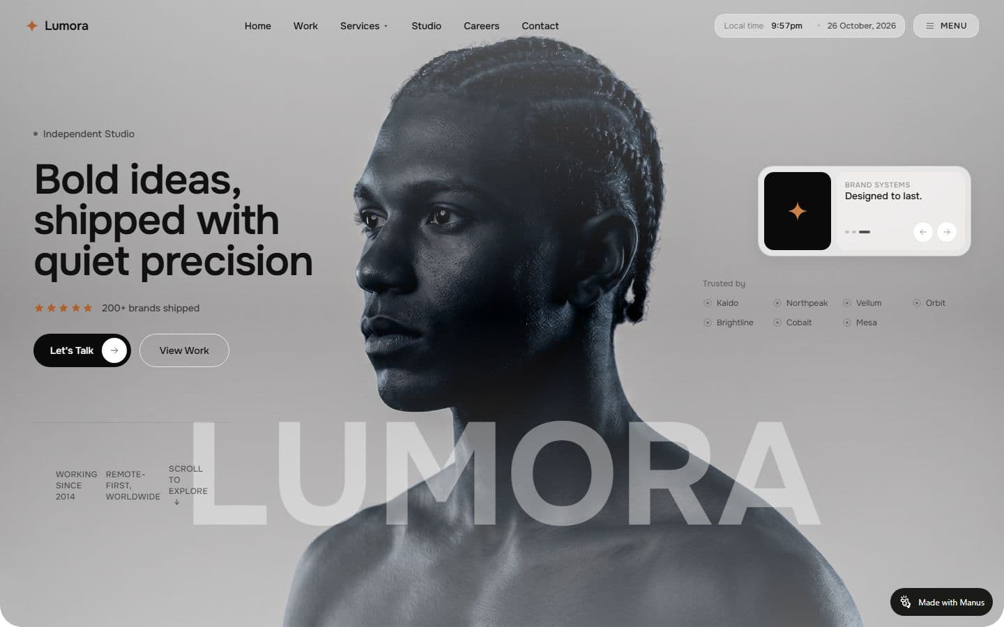 Preview of the Lumora website