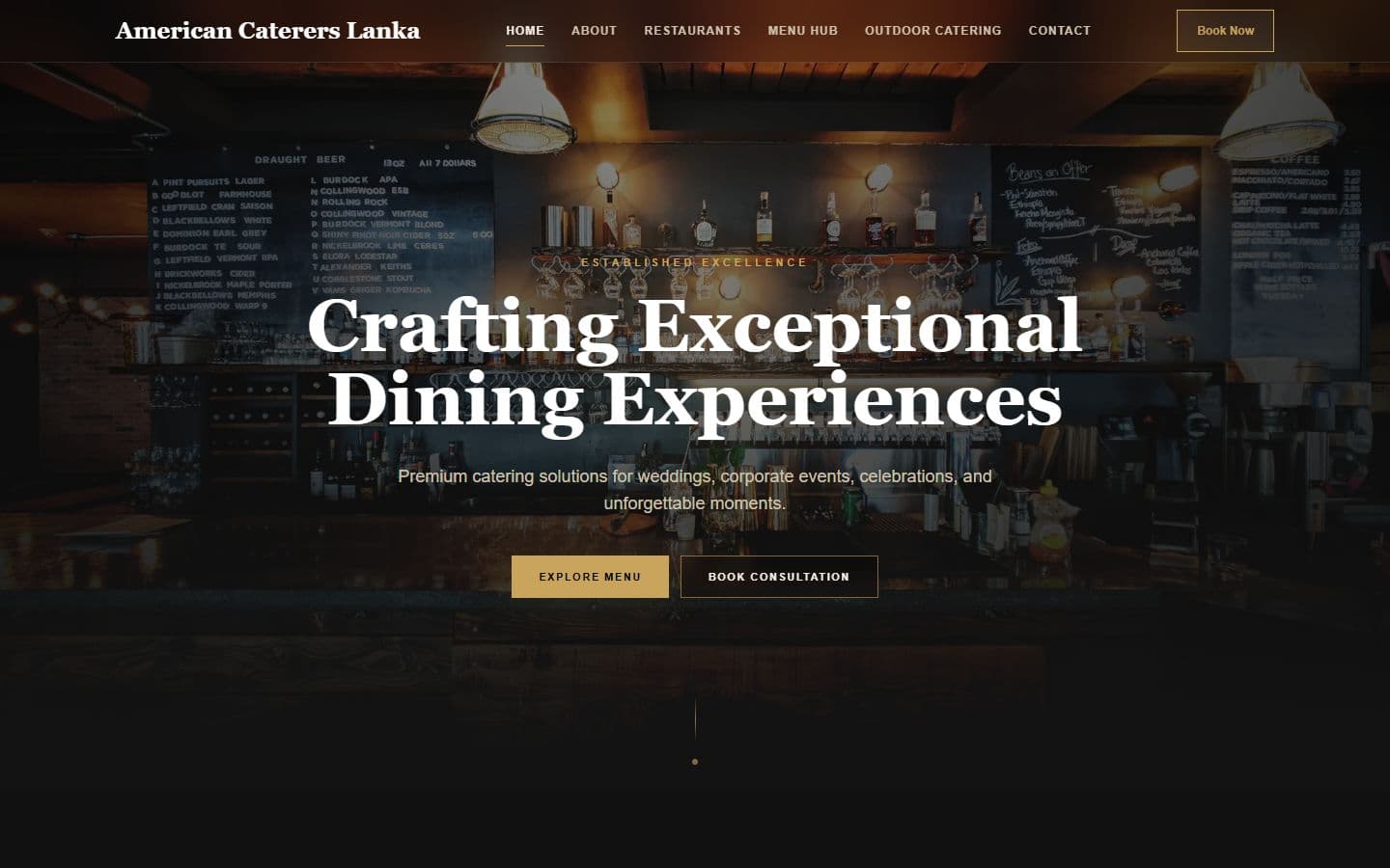Preview of the Restaurant Website website