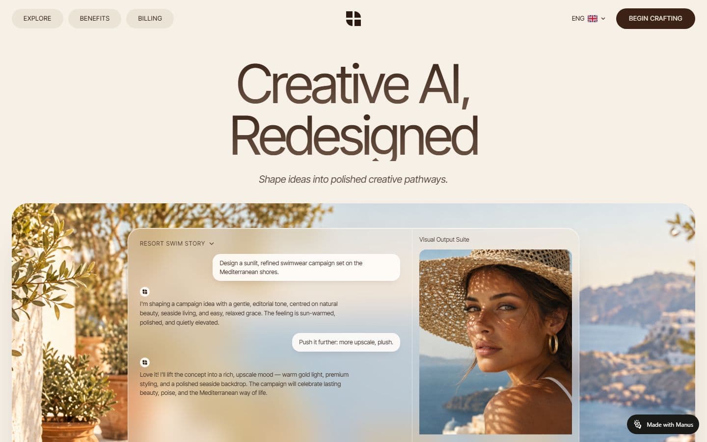 Preview of the Velia: Creative AI, Redesigned website