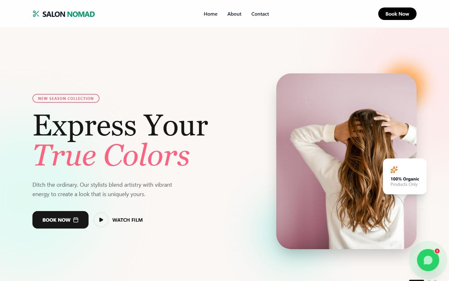 Preview of the Women's Hair Salon website